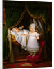 Henri of Artois, Count of Chambord, duc de Bordeaux in his cradle with his sister Louise Marie Thérè by Louis Hersent