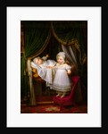 Henri of Artois, Count of Chambord, duc de Bordeaux in his cradle with his sister Louise Marie Thérè by Louis Hersent