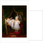 Henri of Artois, Count of Chambord, duc de Bordeaux in his cradle with his sister Louise Marie Thérè by Louis Hersent