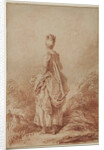 Young Woman Looking Back by Jean Honoré Fragonard