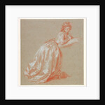 Young woman kneeling by Marguerite Gérard