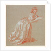 Young woman kneeling by Marguerite Gérard