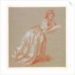 Young woman kneeling by Marguerite Gérard