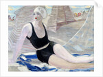 Bather in black swimming suit by Jacqueline Marval