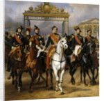 Louis Philippe and his sons to horse at this leave Versailles of lock, June 10, 1837 by Horace Vernet