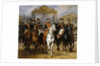 Louis Philippe and his sons to horse at this leave Versailles of lock, June 10, 1837 by Horace Vernet
