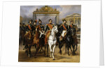 Louis Philippe and his sons to horse at this leave Versailles of lock, June 10, 1837 by Horace Vernet