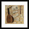 Trompe loeil still life with a lute, rebec and music sheets by Cornelis Norbertus Gijsbrechts