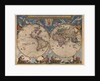 Double hemisphere map of the World by Joan Blaeu