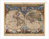 Double hemisphere map of the World by Joan Blaeu