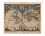 Double hemisphere map of the World by Joan Blaeu
