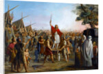 Pharamond, raised on a shield by the Franks by Michel Philibert Genod