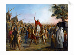 Pharamond, raised on a shield by the Franks by Michel Philibert Genod