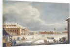 View of the Saint Petersburg Imperial Bolshoi Kamenny Theatre by Karl Ivanovich Kolmann