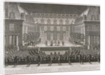 Jean-Baptiste Lullys opera Alceste being performed in the marble courtyard at the Palace of Versail by Jean Le Pautre