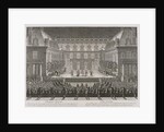 Jean-Baptiste Lullys opera Alceste being performed in the marble courtyard at the Palace of Versail by Jean Le Pautre