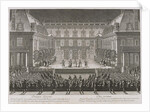 Jean-Baptiste Lullys opera Alceste being performed in the marble courtyard at the Palace of Versail by Jean Le Pautre