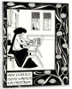 How La Beale Isoud Wrote to Sir Tristram. Illustration to the book Le Morte dArthur by Sir Thomas by Aubrey Beardsley