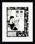 How La Beale Isoud Wrote to Sir Tristram. Illustration to the book Le Morte dArthur by Sir Thomas by Aubrey Beardsley