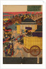 Flourishing Nihonbashi section of Tokyo. (Tokyo Nihonbashi han ei no zu) Triptych by Utagawa Yoshitora