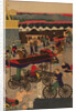 Flourishing Nihonbashi section of Tokyo. (Tokyo Nihonbashi han ei no zu) Triptych by Utagawa Yoshitora
