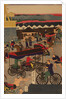 Flourishing Nihonbashi section of Tokyo. (Tokyo Nihonbashi han ei no zu) Triptych by Utagawa Yoshitora