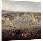 View of the palace of Versailles from the Place dArmes in 1722 by Pierre-Denis II Martin