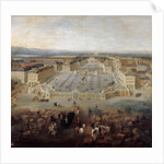 View of the palace of Versailles from the Place dArmes in 1722 by Pierre-Denis II Martin
