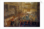 The coronation of Louis XV in the Rheims Cathedral, 25 October 1722 by Pierre-Denis II Martin