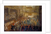The coronation of Louis XV in the Rheims Cathedral, 25 October 1722 by Pierre-Denis II Martin