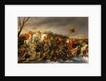 Lothair of France defeats Emperor Otto II on the banks of the Aisne, October 978 by Charles-Barthelemy-Jean Durupt