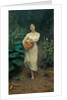 Young Girl Carrying a Pumpkin by Fausto Zonaro