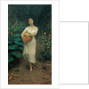 Young Girl Carrying a Pumpkin by Fausto Zonaro