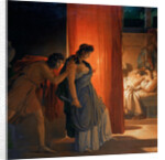 Clytemnestra hesitates before killing the sleeping Agamemnon by Baron Pierre Narcisse Guérin