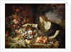 Woman taking fruit by Abraham Brueghel