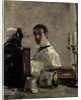Self-portrait in front of a mirror by Henri de Toulouse-Lautrec