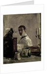 Self-portrait in front of a mirror by Henri de Toulouse-Lautrec