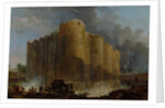 The demolition of the Bastille, July 14, 1789 by Hubert Robert