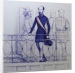 Lorenzo Brentano on the balcony of the Rathaus in Karlsruhe by Anonymous