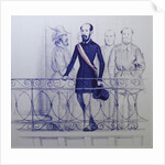 Lorenzo Brentano on the balcony of the Rathaus in Karlsruhe by Anonymous