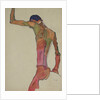 Male Nude with Arm Raised by Egon Schiele