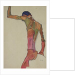 Male Nude with Arm Raised by Egon Schiele
