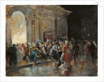 Arriving at the Theatre on a Night of a Masked Ball by Eugenio Lucas Villaamil