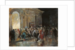 Arriving at the Theatre on a Night of a Masked Ball by Eugenio Lucas Villaamil