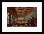 The Doge of Venice Giving Audience in the Sala del Collegio in the Doge?s Palace by Francesco Guardi