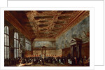 The Doge of Venice Giving Audience in the Sala del Collegio in the Doge?s Palace by Francesco Guardi