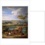 View of the city and Palace of Versailles, as seen from the Montbauron hill by Jean-Baptiste Martin