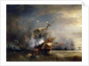The naval Battle near Lizard Point, Cornwall on 21 October 1707 by Théodore Gudin