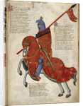 A knight from Prato (From Regia Carmina by Convenevole da Prato) by Pacino di Buonaguida