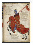 A knight from Prato (From Regia Carmina by Convenevole da Prato) by Pacino di Buonaguida